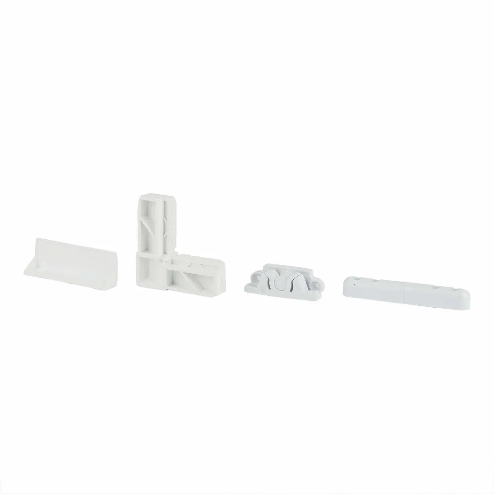 Set accesorii plasa tantari, pentru fereastra, plastic, alb