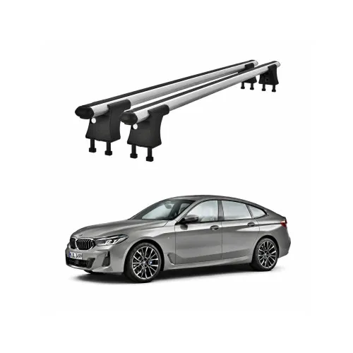Set bare transversale aluminiu cu prindere in puncte fixe compatibile BMW Seria 6 G32 GT 2017-> negre sau argintii Kit 201