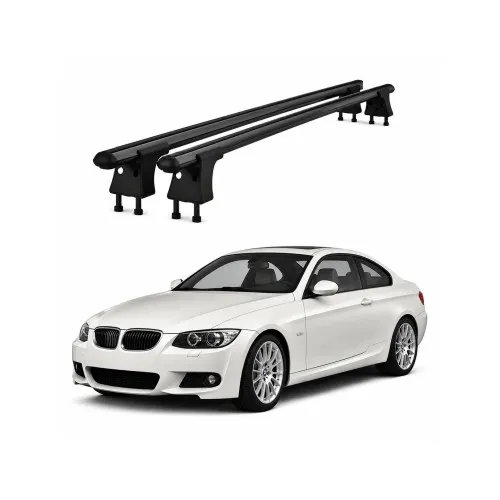 Set bare transversale aluminiu cu prindere in puncte fixe compatibile BMW Seria 3 E92 Coupe 2005-2013 negre sau argintii Kit 201 — imaginea 2