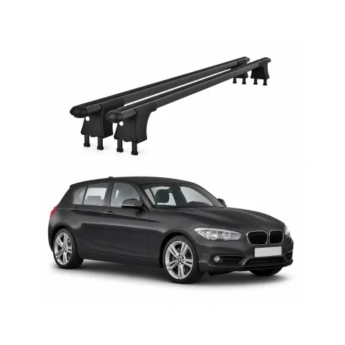 Set bare transversale aluminiu cu prindere in puncte fixe compatibile BMW Seria 1 F21 2012-2019 negre sau argintii Kit 201 — imaginea 2