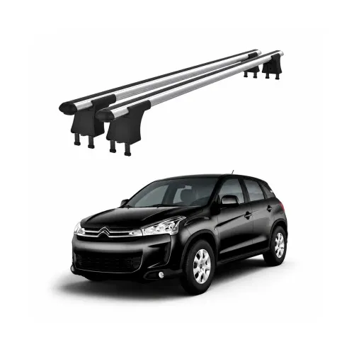 Set bare transversale aluminiu cu prindere in puncte fixe compatibile Citroen C4 Aircross 2012-> negre sau argintii Kit 202