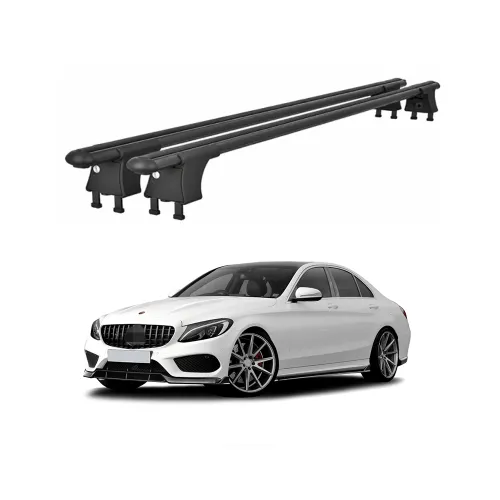 Set bare transversale aluminiu cu prindere in puncte fixe compatibile Mercedes Clasa C W205 2014-> negre sau argintii Kit 203 — imaginea 2