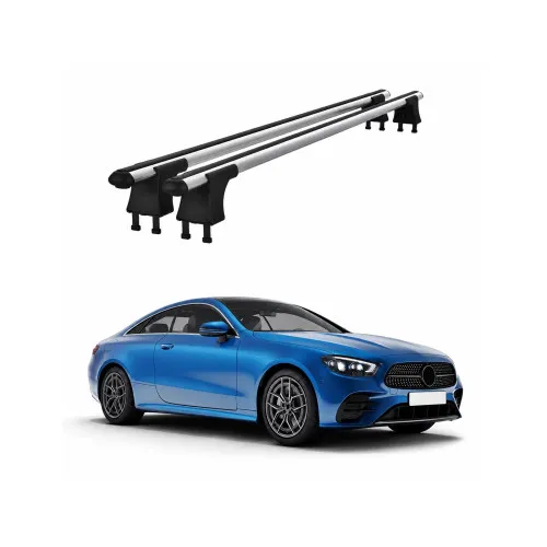 Set bare transversale aluminiu cu prindere in puncte fixe compatibile Mercedes Clasa E Coupe C238 2016-> negre sau argintii Kit 202