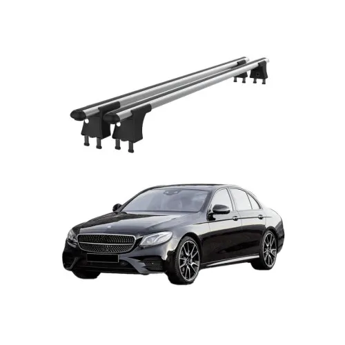 Set bare transversale aluminiu cu prindere in puncte fixe compatibile Mercedes Clasa E W212 2009-2016 negre sau argintii Kit 203