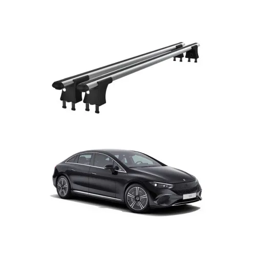 Set bare transversale aluminiu cu prindere in puncte fixe compatibile Mercedes EQE V295 2022-> negre sau argintii Kit 202