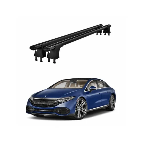 Set bare transversale aluminiu cu prindere in puncte fixe compatibile Mercedes EQS V297 2021-> negre sau argintii Kit 202 — imaginea 2