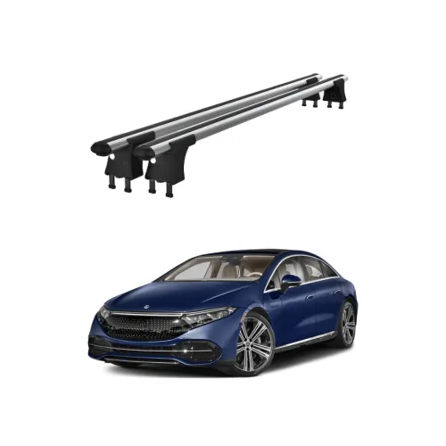 Set bare transversale aluminiu cu prindere in puncte fixe compatibile Mercedes EQS V297 2021-> negre sau argintii Kit 202