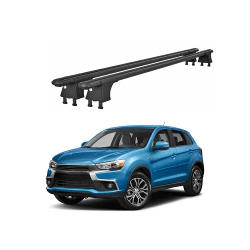 Set bare transversale aluminiu cu prindere in puncte fixe compatibile Mitsubishi ASX II 2013-> negre sau argintii Kit 202 — imaginea 2