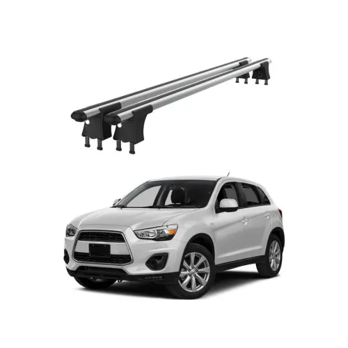 Set bare transversale aluminiu cu prindere in puncte fixe compatibile Mitsubishi Outlander Sport 2010-> negre sau argintii Kit 202