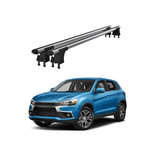 Set bare transversale aluminiu cu prindere in puncte fixe compatibile Mitsubishi ASX II 2013-> negre sau argintii Kit 202