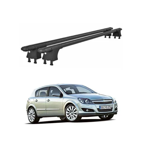 Set bare transversale aluminiu cu prindere in puncte fixe compatibile Opel Astra H 2004-2011 negre sau argintii Kit 202 — imaginea 2
