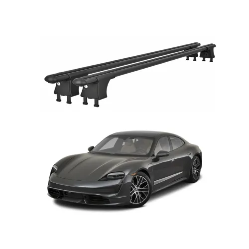 Set bare transversale aluminiu cu prindere in puncte fixe compatibile Porsche Taycan 2019-> negre sau argintii Kit 202 — imaginea 2