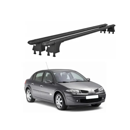 Set bare transversale aluminiu cu prindere in puncte fixe compatibile Renault Megane II 2002-2010 negre sau argintii Kit 201 — imaginea 2