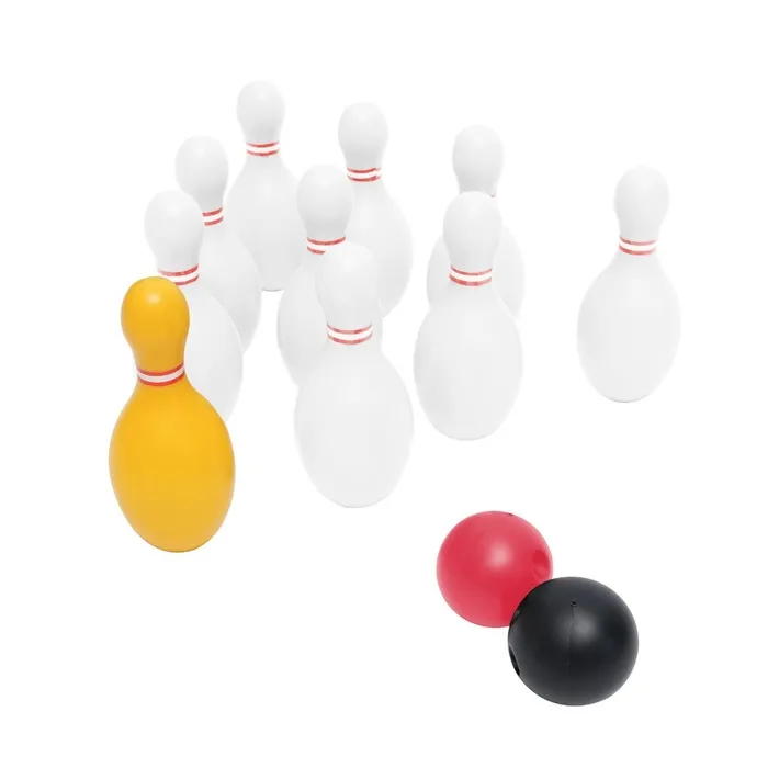 Set bowling, popice din plastic, set 10 bucati + 2 mingi, Qizo