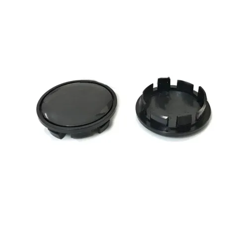 Set capace centrale jante auto 56 mm negre inaltime clipsuri 6 mm — imaginea 2