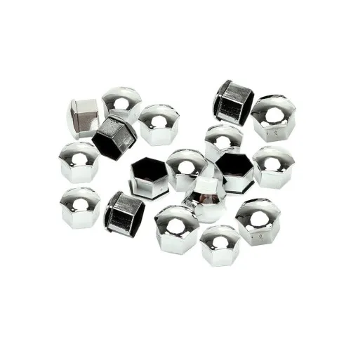 Set capace prezoane auto crom premium 19 mm 20 bucati cu cheie — imaginea 3