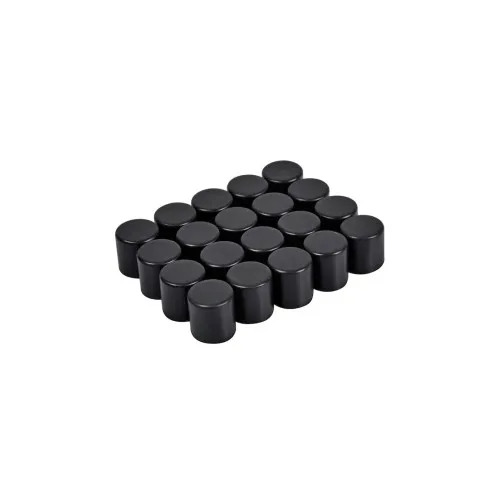 Set capace prezoane auto silicon 21 mm negre 20 bucati