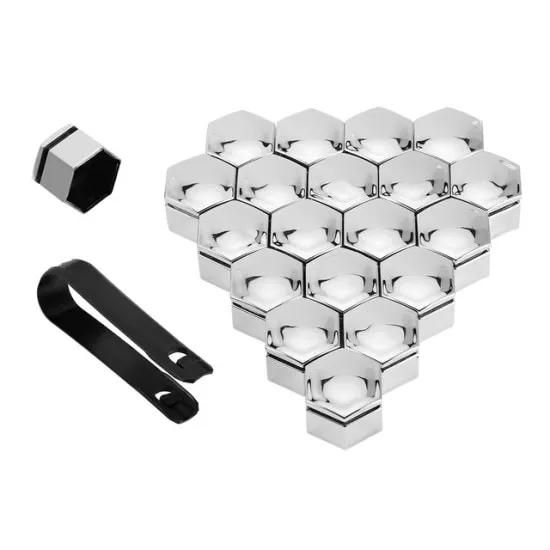 Set capace prezoane cu cheie, crom, 21"