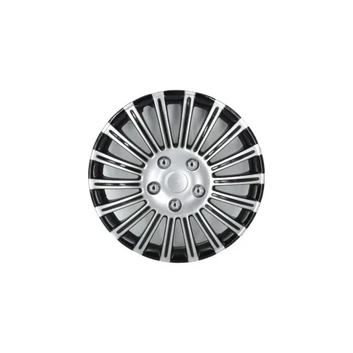 Set capace roti Negru / Argintiu 15"