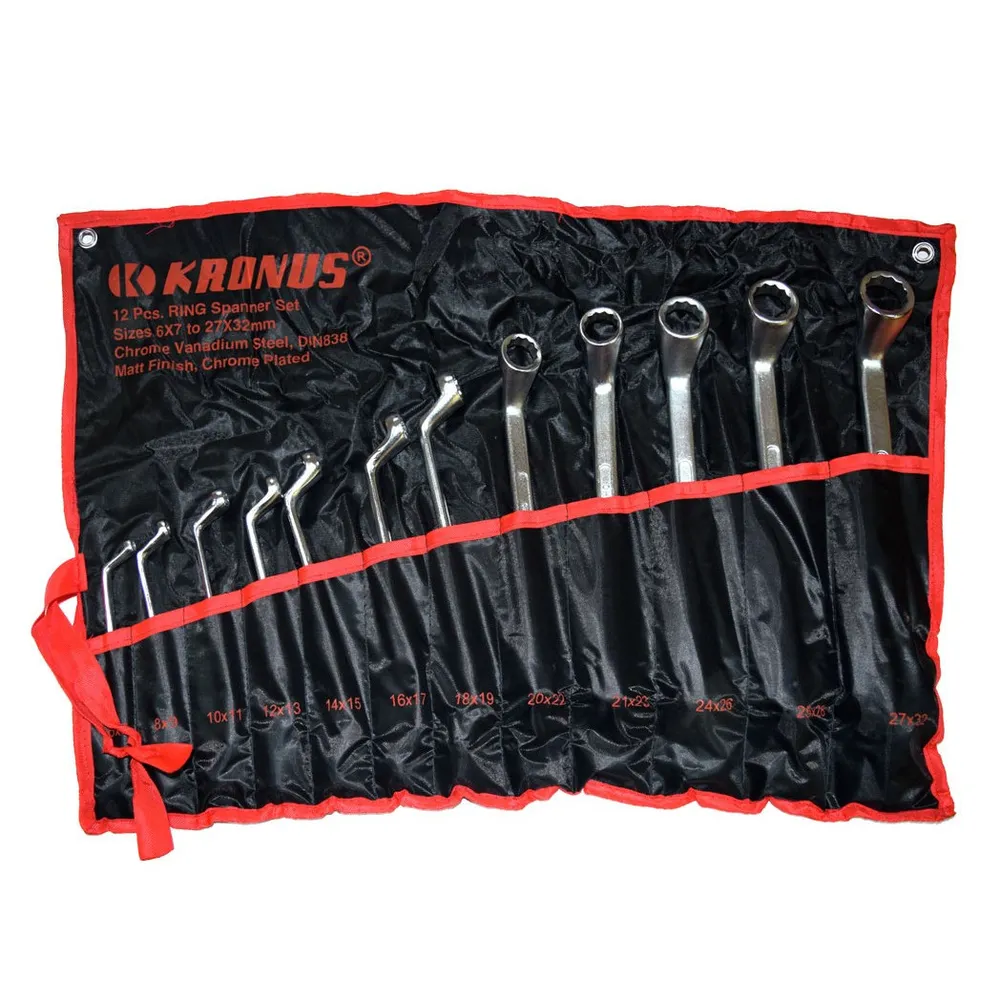 Set chei inelare dublu cotite 6-32 mm / 12 piese marca KRONUS