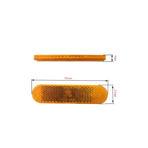 Set dreptunghiuri reflectorizante auto siguranta vizibilitate diverse culori 95x25mm — imaginea 5