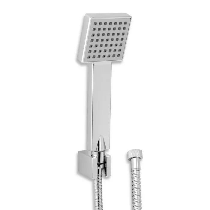 Set dus para + furtun + suport, Ferro Square Mini 130.0, 1 functie, 1.5 m
