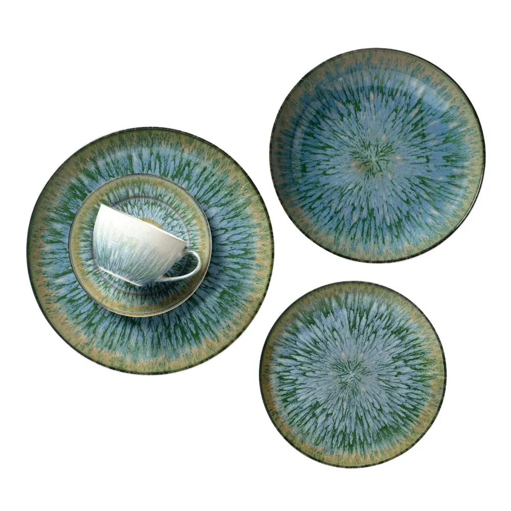 Set farfurii P041, ceramica, multicolor, 30 piese