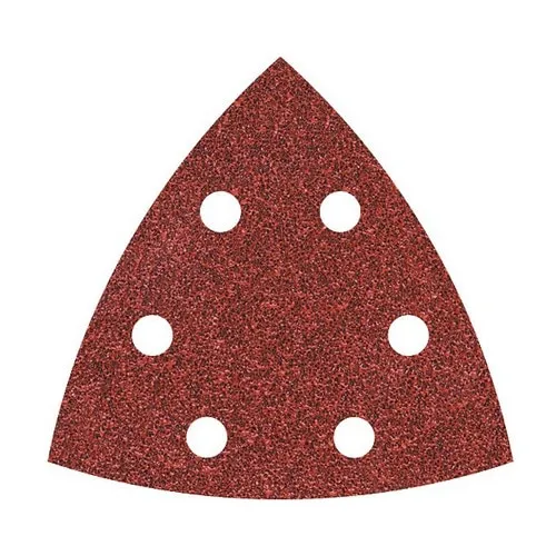 Set foi abrazive triunghi Wolfcraft 95mm, granulatii 60, 80 si 120, 25 bucati