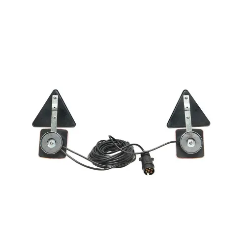 Set lampi LED magnetice cu triunghiuri reflectorizante pentru remorca, fisa 7 pini, cablu 2,5m, cablu fisa 7,5 m — imaginea 5