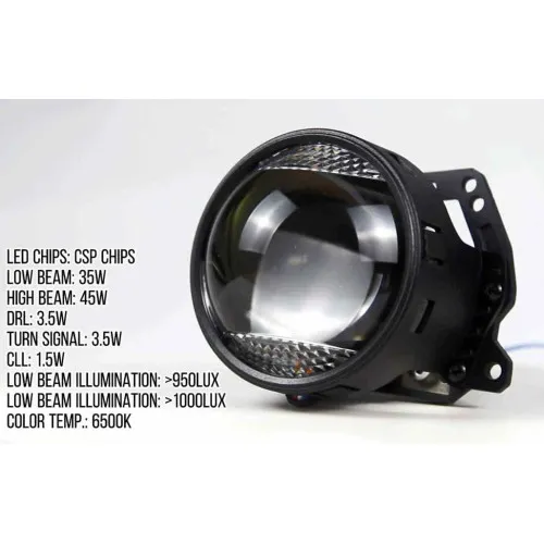 Set lupe LED far 12V cu functie de lumina de zi DRL si semnalizare 6000K — imaginea 2