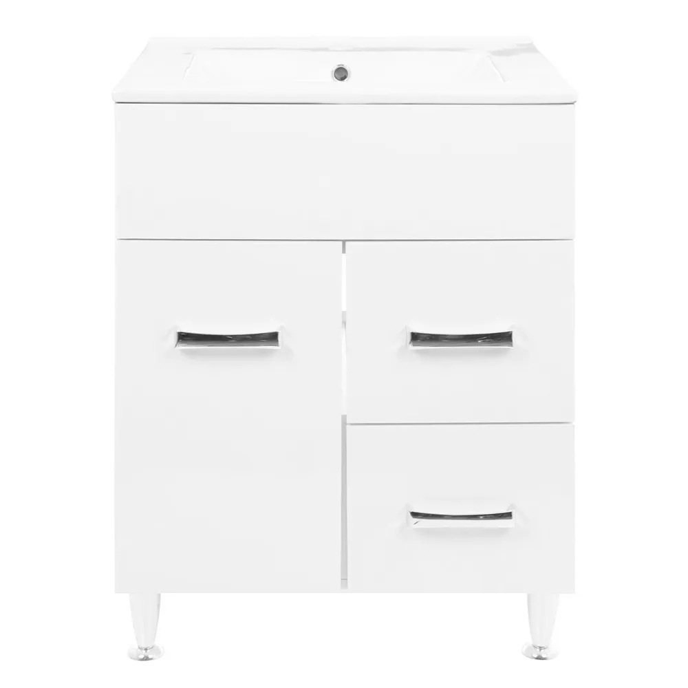 Set mobilier baie baza si lavoar Savini Due, alb 61.5 x 46.5 x 85.5