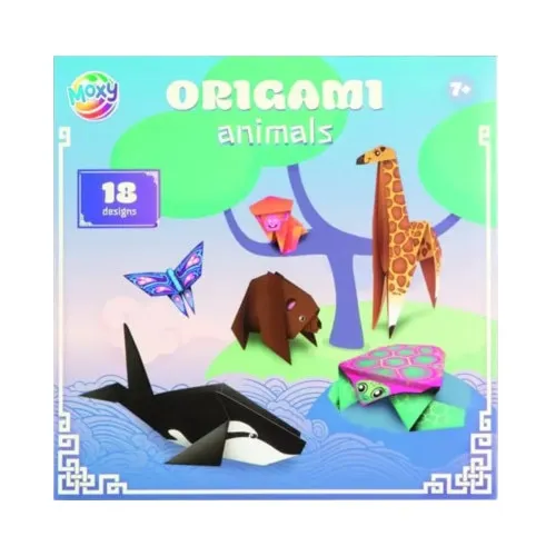 Set origami Moxy animale, 18 modele, multicolor, pentru bricolaj