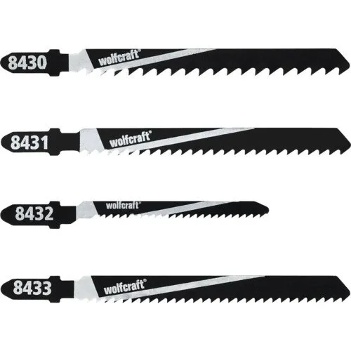 Set panze fierastrau pendular Wolfcraft 10 piese, prindere T (4 tipuri)