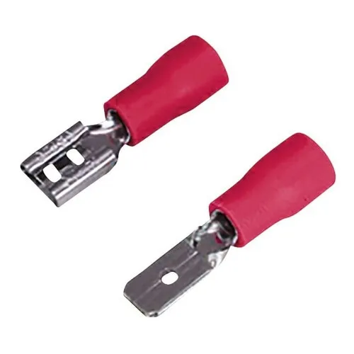 Set papuci auto izolati mama & tata Commel 0, 5-1, 5 mm² / 4, 7x0, 8 mm, 10 perechi, culoare rosie