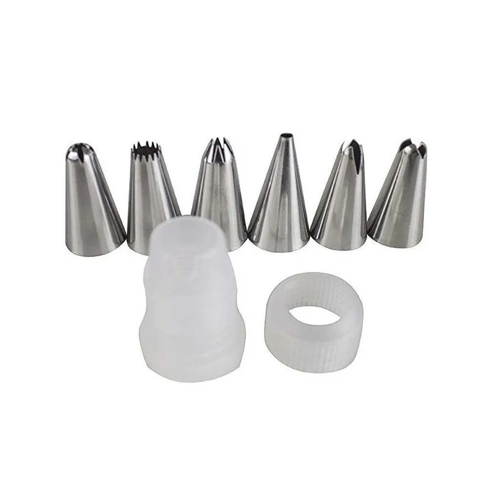 Set pentru ornat torturi, din inox, Kasemi 1103160, 6 duiuri + conector