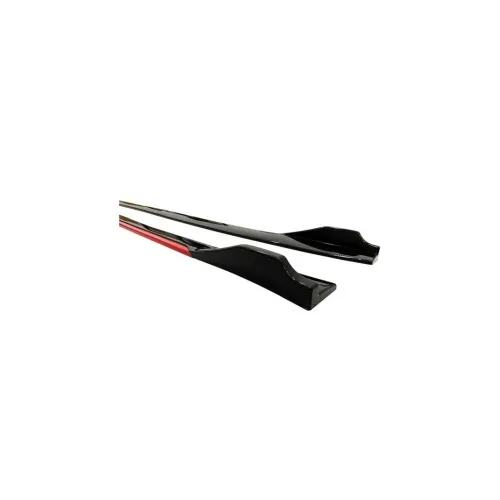 Set prelungiri ornament praguri laterale tuning 210cm negru cu rosu — imaginea 5