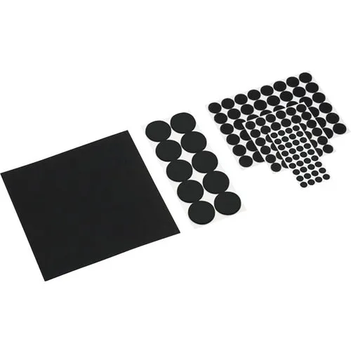 Set protectii autoadezive pentru mobilier Meister, pasla + plastic negru, 131 piese