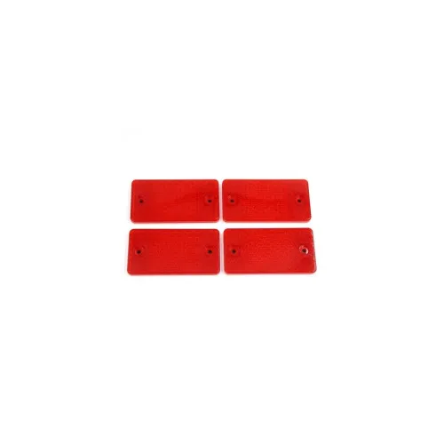 Set reflectoare dreptunghiulare rosii 9x5x0.7 cm — imaginea 2