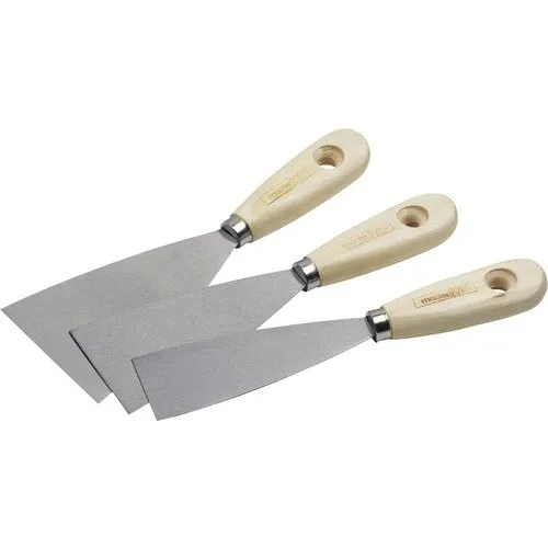 Set spacluri Meister 3 piese, lama metalica, maner din lemn, interior/exterior