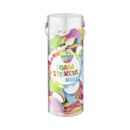 Set stickere spuma cifre Moxy, 100 elemente, 17x6cm, pentru fete