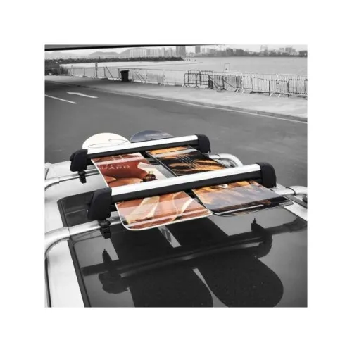 Set suporturi schiuri snowboard auto pentru bare transversale 780 mm — imaginea 2
