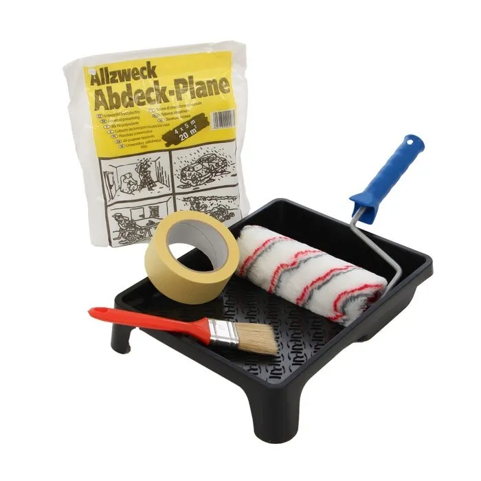 Set zugrav, trafalet poliester + tava + pensula + banda mascare + folie acoperire Holzer Basic