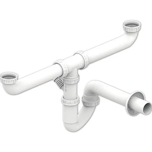 Sifon chiuveta EasyKIT, tubular, alb, 40mm