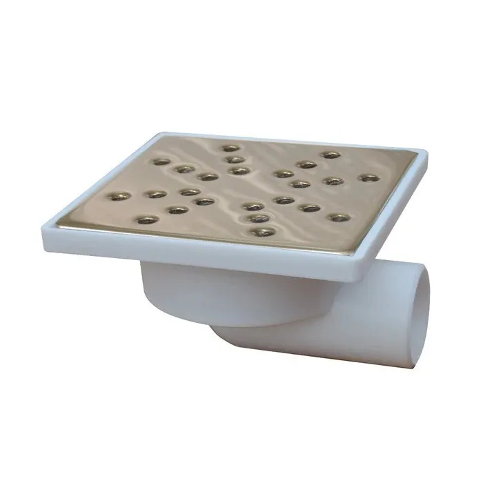 Sifon pardoseala complet, polipropilena + inox, 150 x 150 mm, iesire laterala D 50 mm