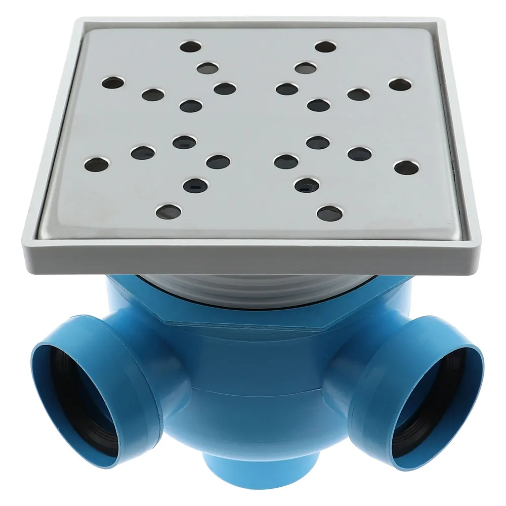 Sifon pardoseala complet, polipropilena + inox, cu inaltator, 1 iesire D 50 mm, 3 intrari D 40 mm