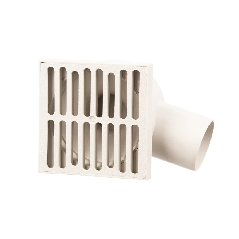 Sifon pardoseala, orientabil, plastic, intrare 100 x 100 mm, iesire orizontala Ø 50 mm, H 80 mm