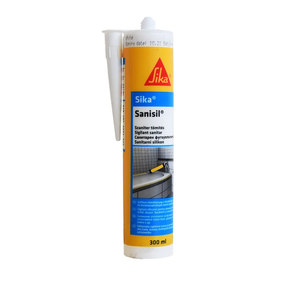 Silicon sanitar, alb, Sika Sanisil, interior / exterior, 300 ml