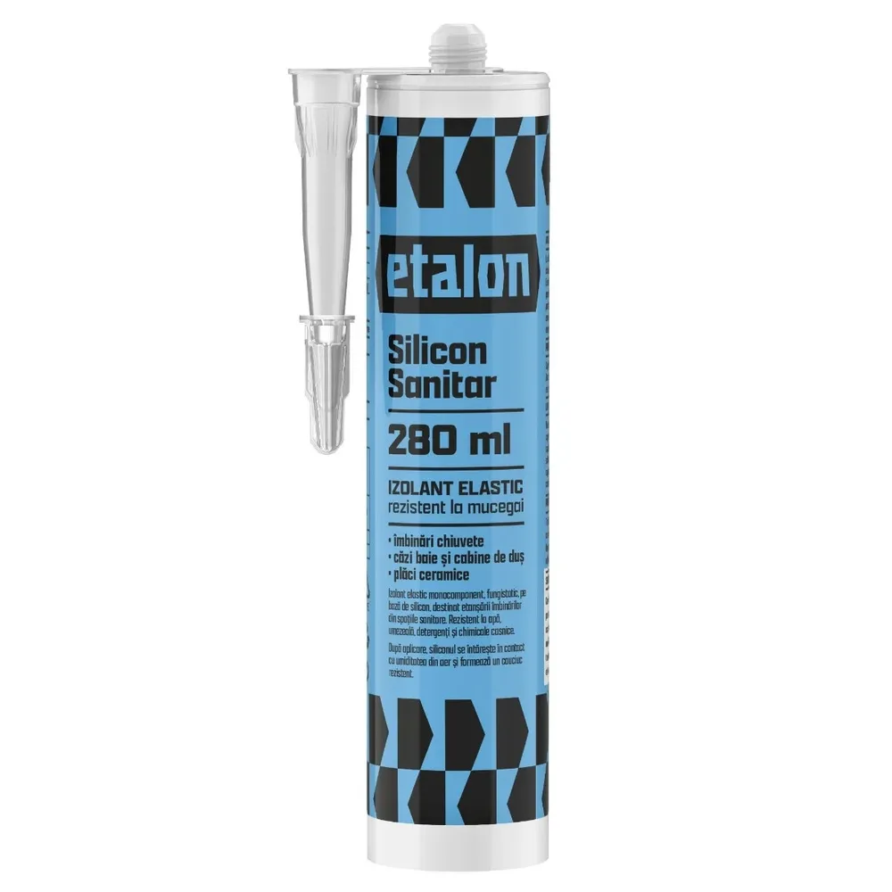 Silicon sanitar, Etalon, rezistent la apa, transparent, interior, 280 ml