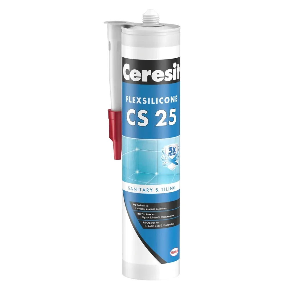 Silicon sanitar, jasmine, Ceresit CS 25, interior / exterior, 280 ml