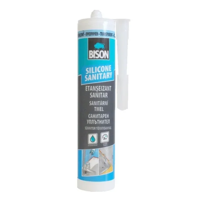 Silicon sanitar, transparent, Bison, interior / exterior, 280 ml